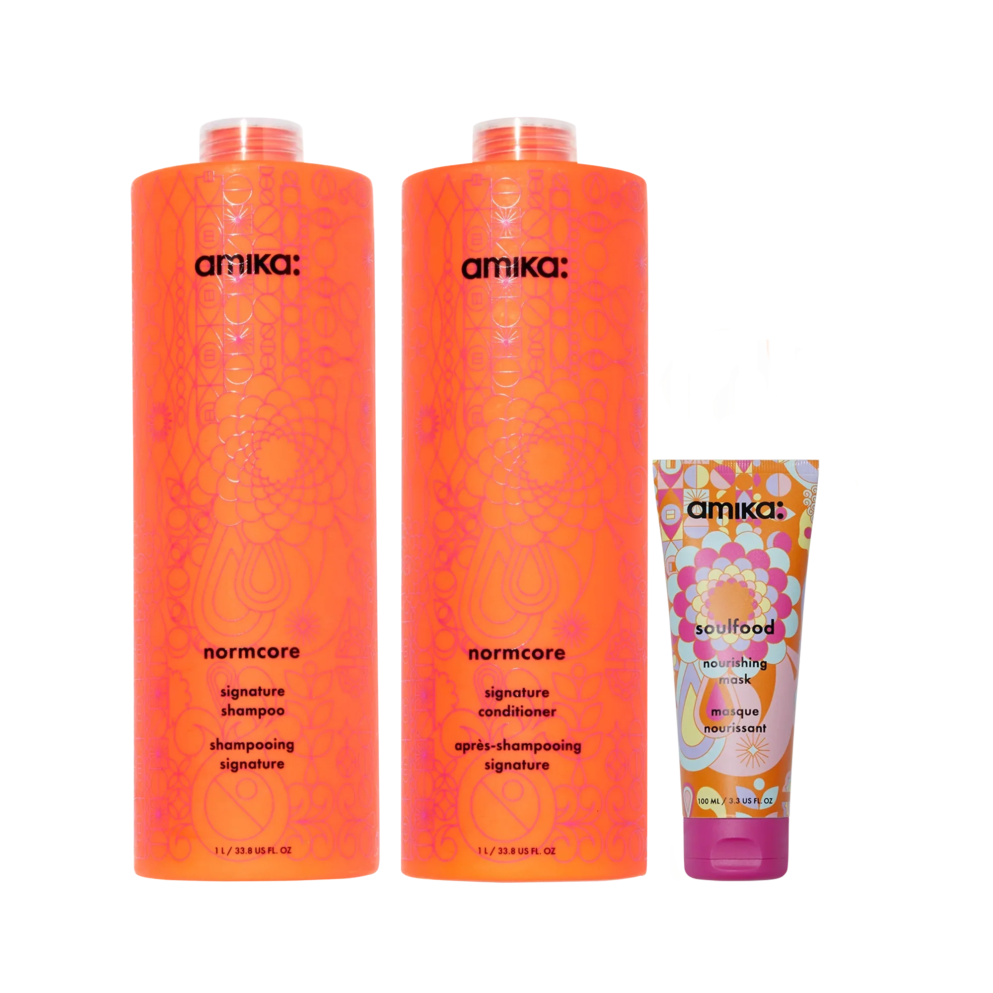 super-sized signature set normcore shampoo and conditioner + soulfood mask